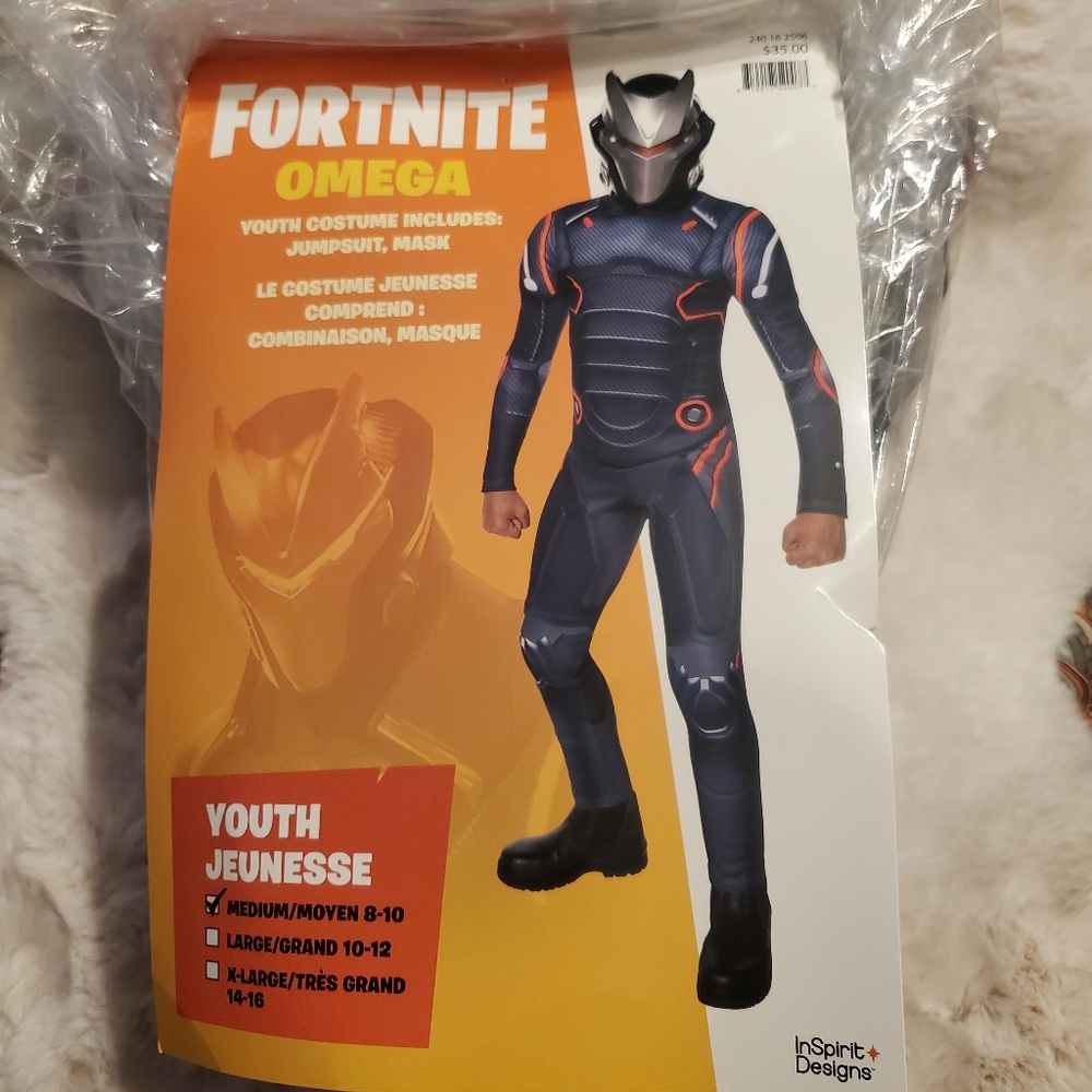 InSpirit Designs Fortnite OMEGA Halloween Costume Sz M 8-10, NWT